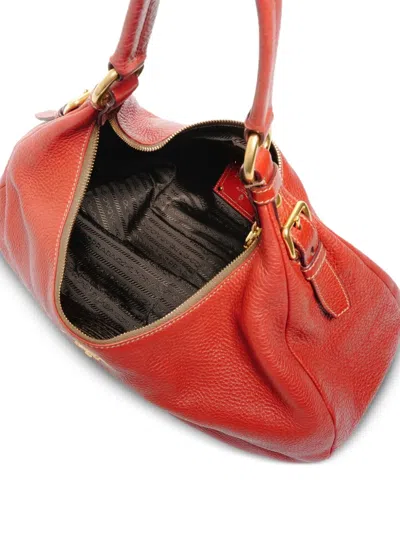 Pre-owned Prada 2000-2020 Leather Shoulder Bag In Red