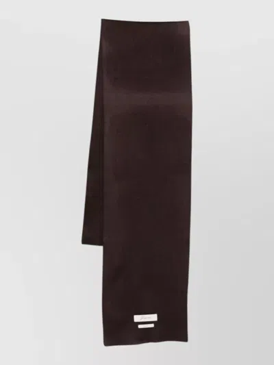 Jacquemus Rectangular Scarf Soft Texture Design In Brown
