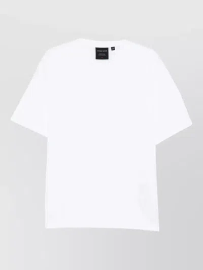 Canada Goose Short Sleeve Crew Neck T-shirt With Rib-knit In White