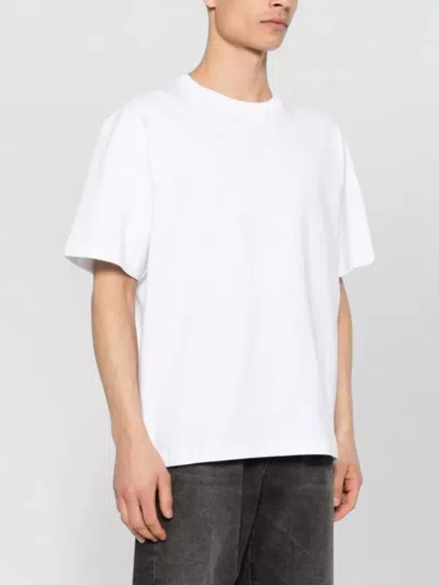 Canada Goose Short Sleeve Crew Neck T-shirt With Rib-knit In White