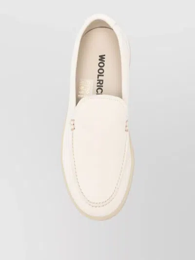 Woolrich Double U Leather Slip On Sneakers In Multi