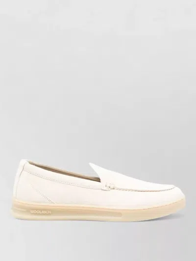 Woolrich Double U Leather Slip On Sneakers In Multi