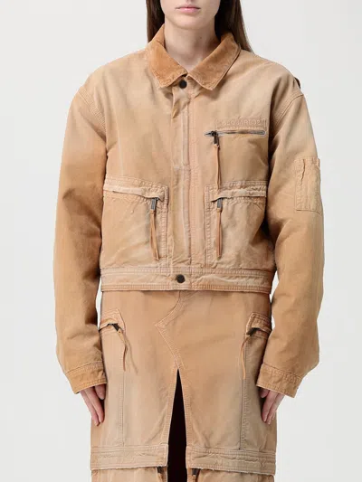Dsquared2 Garment-dyed Bomber Jacket In Brown