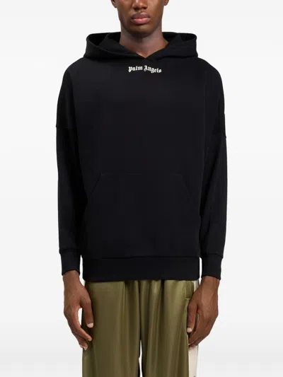 Palm Angels Classic Logo Over Hoodie In Black