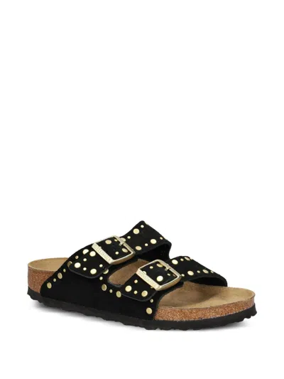 Birkenstock Classic Arizona Sandals With Studded Accents In Black