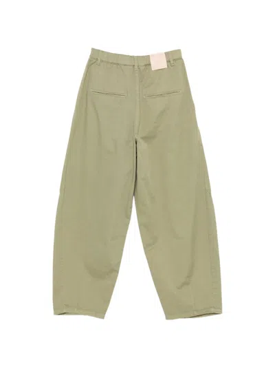 Alysi Barrel Denim Jeans In Green