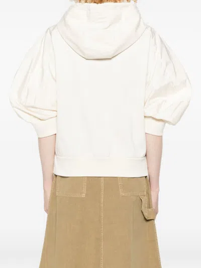 Moncler Drawstring-hood Kangaroo-pocket Jacket In White