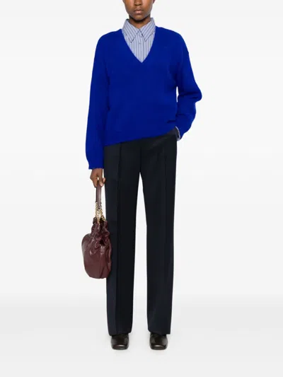 Max Mara Wool Trousers In Black