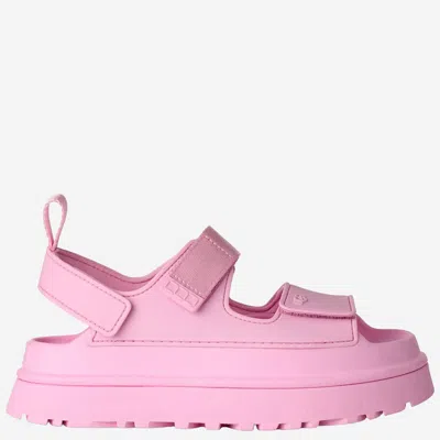 Ugg Sandals Open Toe Platform Sole Pull Tab In Pink