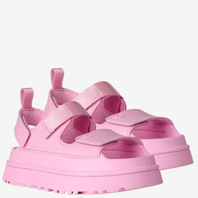 Ugg Sandals Open Toe Platform Sole Pull Tab In Pink
