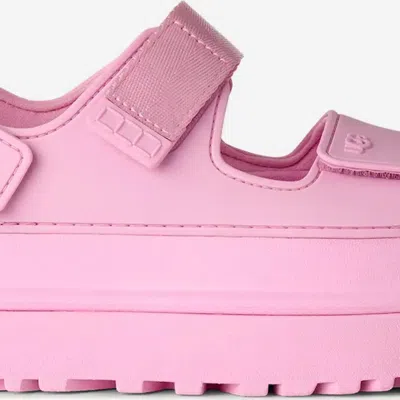 Ugg Sandals Open Toe Platform Sole Pull Tab In Pink