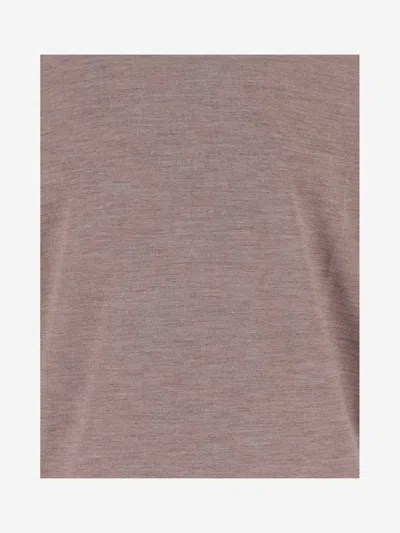 Jacob Cohen Beige-purple Wool Blend Sweater In Brown