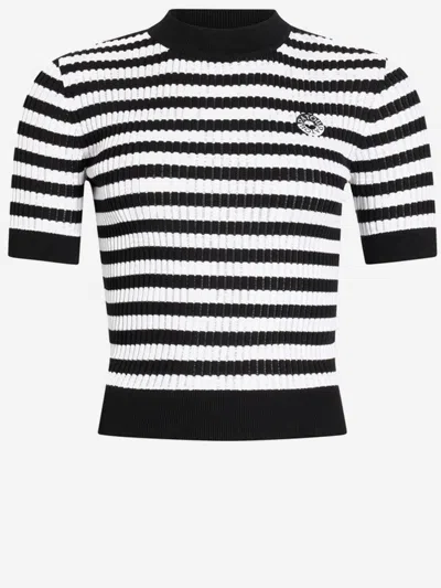 Patou Cotton Sweater With Striped Pattern In Multi