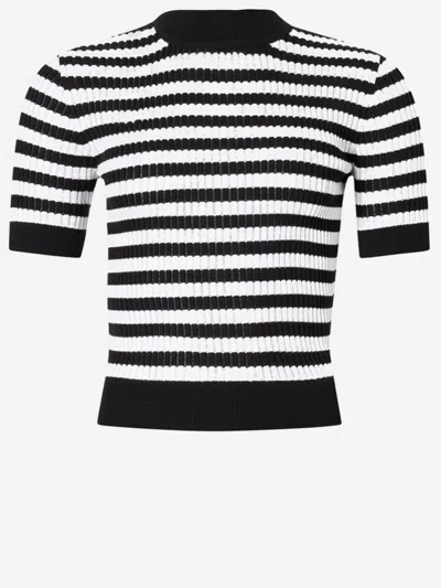 Patou Cotton Sweater With Striped Pattern In Multi