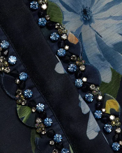 Sachin & Babi Semi-sheer Wildflower Embellished Addison Gown In Multi