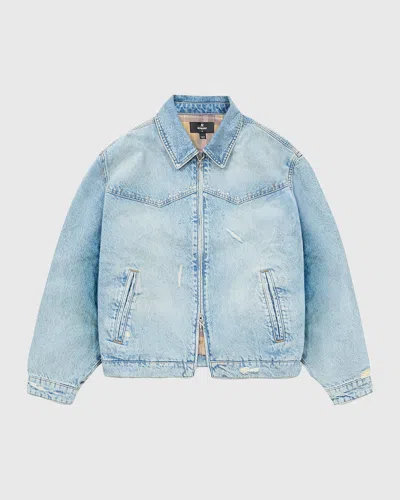 Represent Buttoned Denim Jacket In Blue