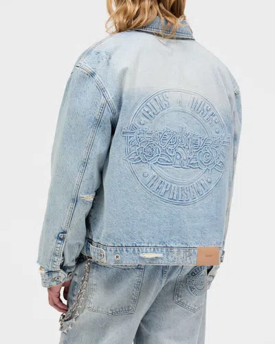 Represent Buttoned Denim Jacket In Blue