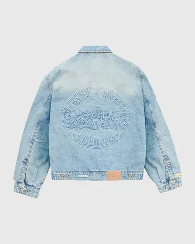 Represent Buttoned Denim Jacket In Blue