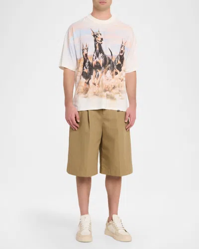 Represent Western Doberman Print T-shirt In Pink