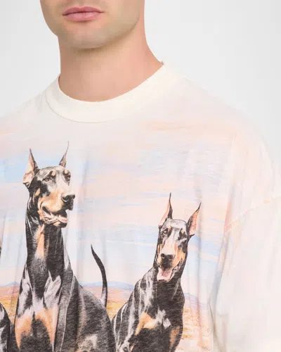Represent Western Doberman Print T-shirt In Pink