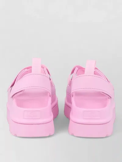 Ugg Sandals Open Toe Platform Sole Pull Tab In Pink