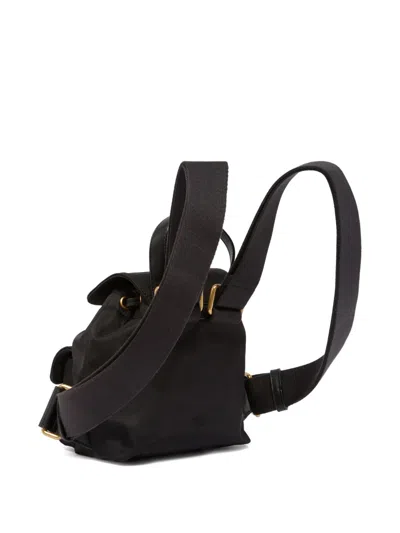 Pinko Nylon Backpack With Gold-colored Metal Details In Black
