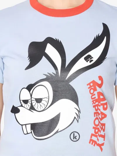Kolor Rabbit-print T-shirt In Blue