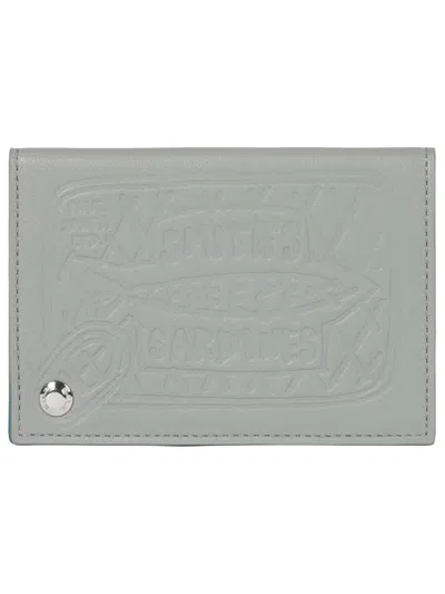 Paul Smith Sardines Embossed Card Holder In Gray