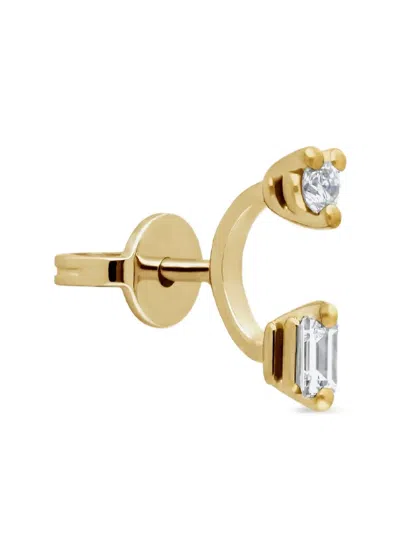 Delfina Delettrez 18k Yellow Gold Micro Piercing Diamond Earring In Gold
