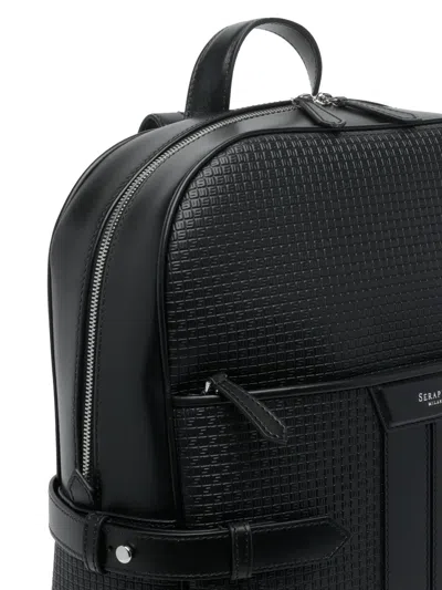 Serapian Stephan Zip Backpack In Black