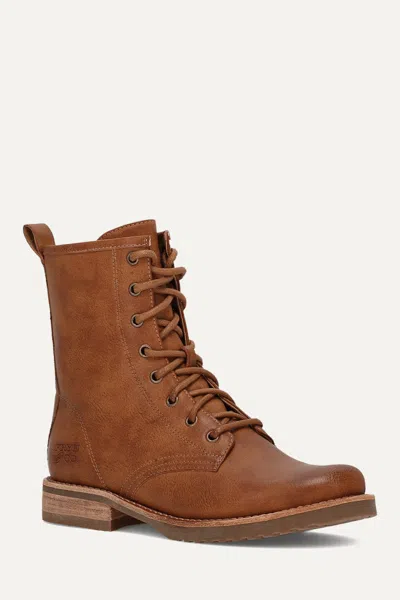 Frye And Co Chesnee Combat Boot In Brown
