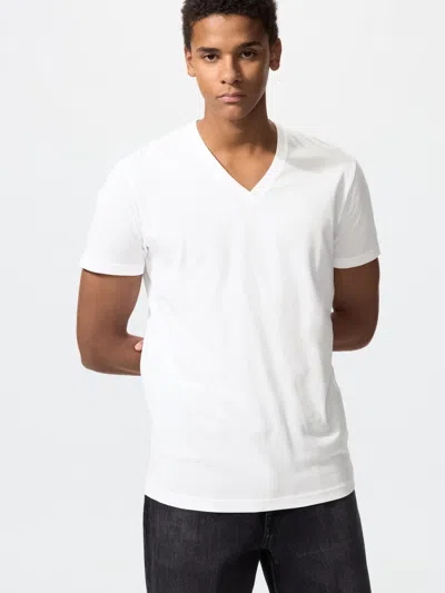 Uniqlo Men's Dry V-neck T-shirt White Large  Us