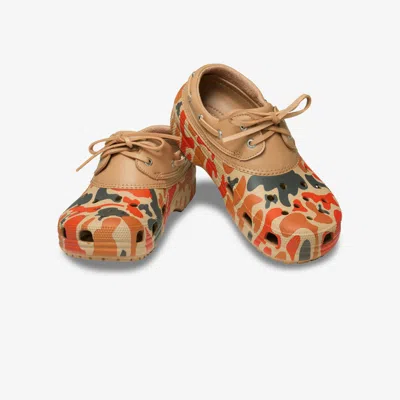 Crocs Boat-effect Camouflage-printed Clogs In Multi