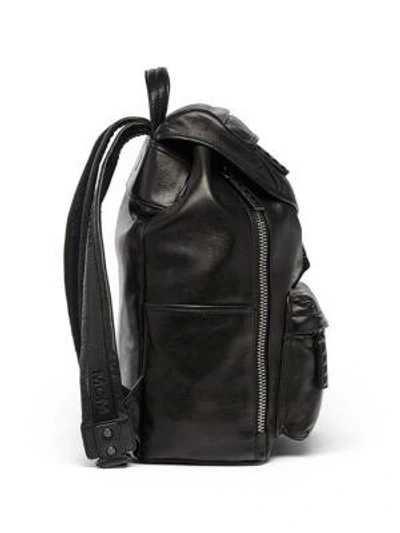 Shop Mcm Killian Lambskin Backpack In Black