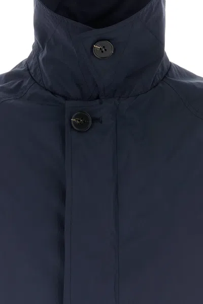 Palto' Blue Polyester Pierangelo Overcoat In Blue