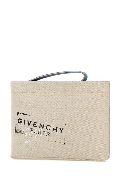 Givenchy Sand Canvas Clutch