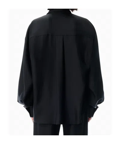 Alexander Wang Slashed Sleeved Shirt In Black