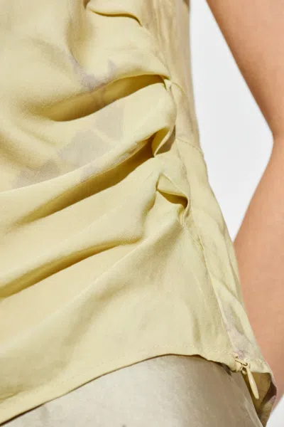 Samsoe & Samsoe Draped Sleeveless Blouse In Yellow