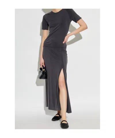 Samsoe & Samsoe Sasus High-waisted Skirt In Gray