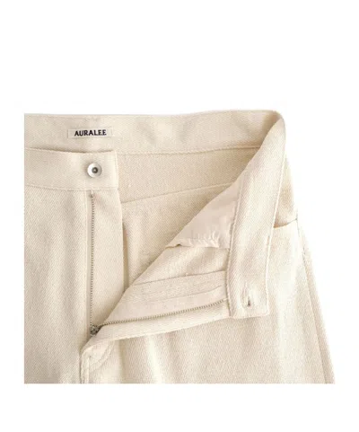 Auralee Belt Loop Jeans In Neutral