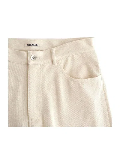 Auralee Belt Loop Jeans In Neutral