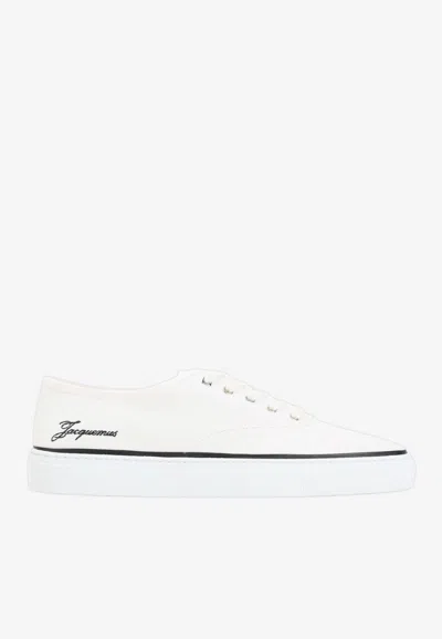Jacquemus Les Fefe Low Top Sneakers Rubber Sole In White