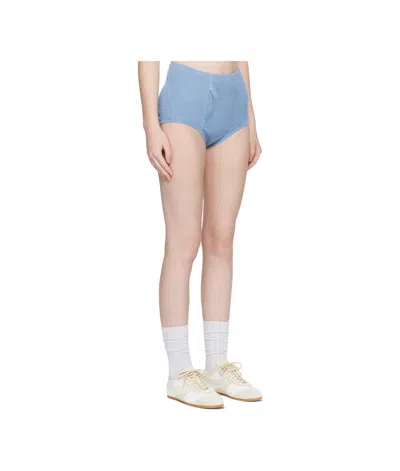 Rier Ribbed Briefs In Blue