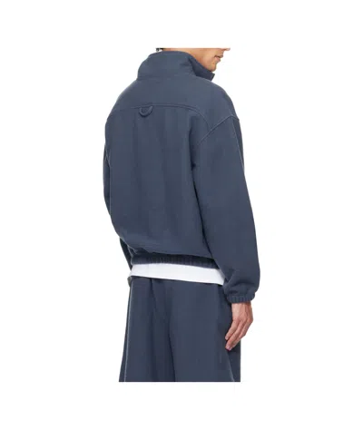 Rier Wool Half-zip Sweatshirt In Black