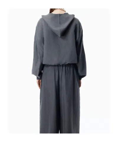 Alexander Wang Buttoned Oversized Jacket In Blue