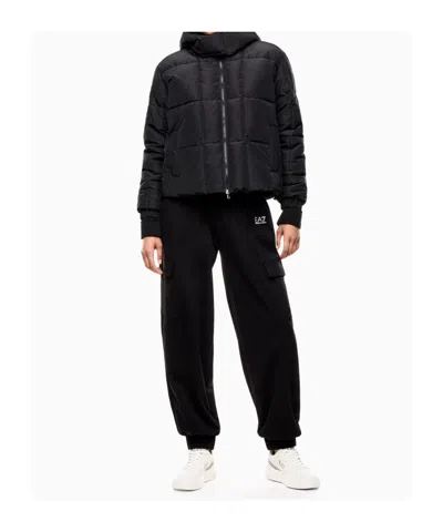 Ea7 Logo-print Puffer Jacket In Black