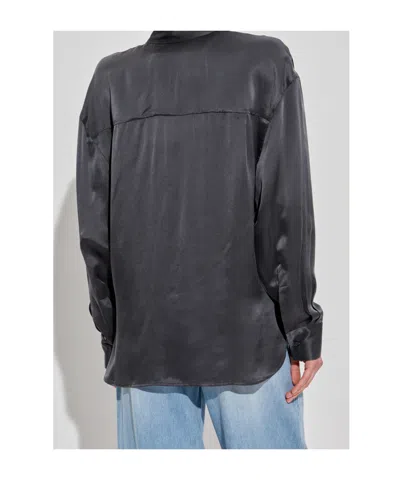 Iro Button-down Silk Shirt In Gray
