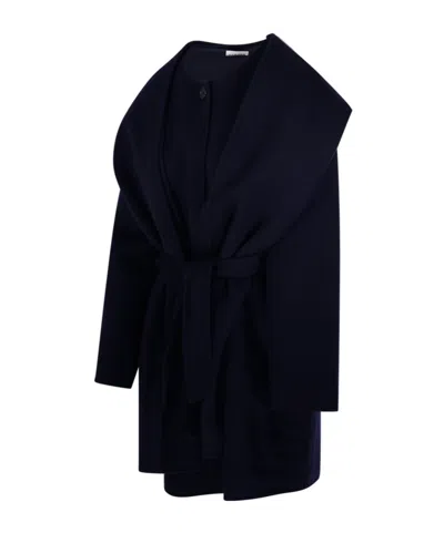 P.a.r.o.s.h Draped Belted Coat In Black