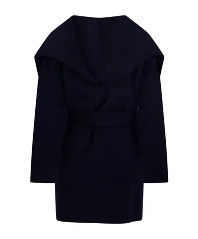 P.a.r.o.s.h Draped Belted Coat In Black