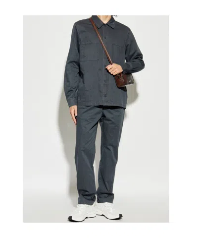 Samsoe & Samsoe Sataka Pocket Button Shirt In Blue